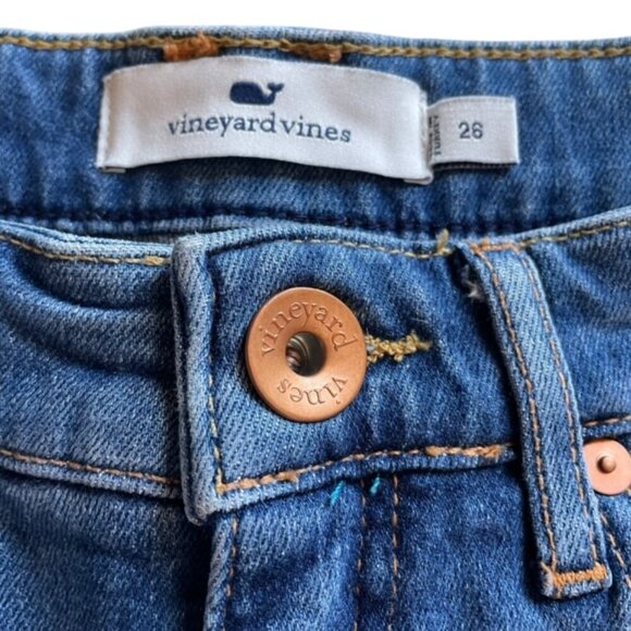 VINEYARD VINES Jamie Striped Grosgrain Denim Shorts, Size 26 - NWT - Picture 3 of 5